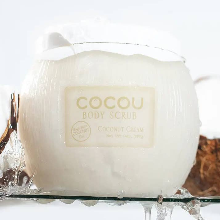 Coconut Cream Body Scrub 14oz for wholesale by COCOU