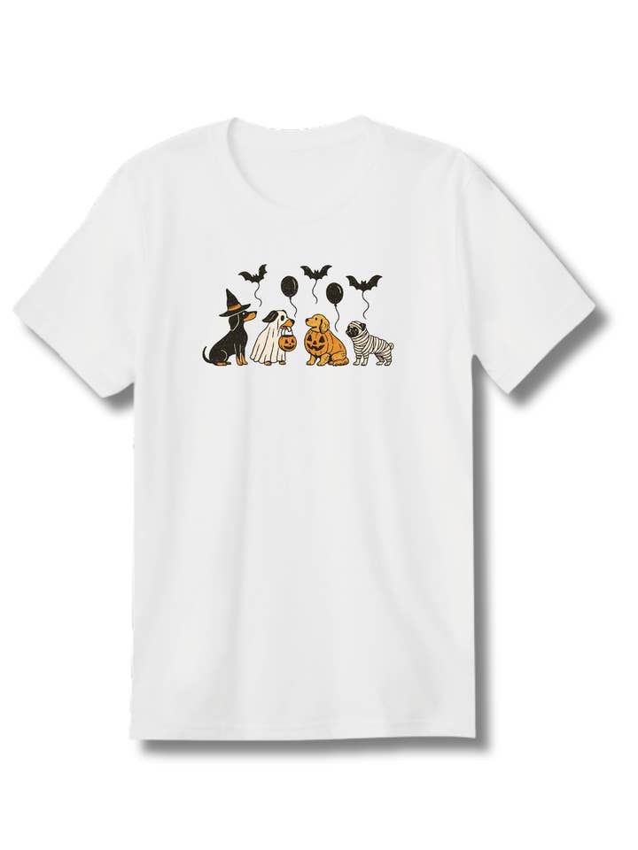 T-shirt de chiens déguisés pour Halloween pour la vente par Peached Pups