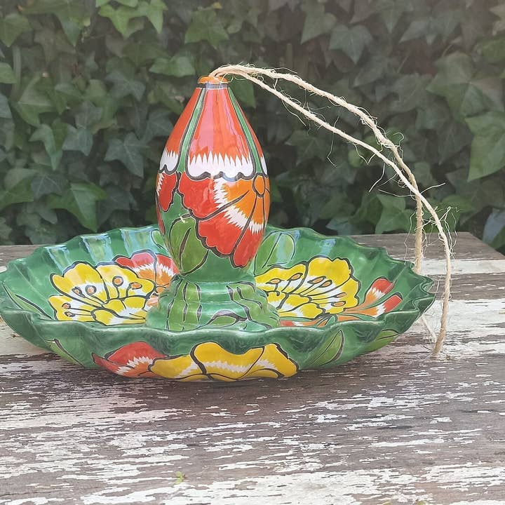 Bird Feeder, Bird Bath in Talavera Ceramic for wholesale by LUV2BRD