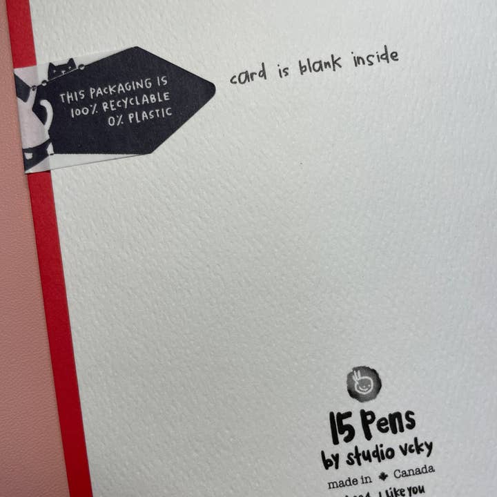 studio vcky - Wholesale Love Card - Greeting Card - Pen15 - I Like You2
