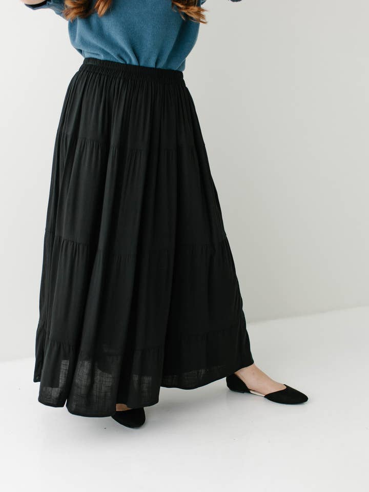The Main Street Exchange - Wholesale Skirt - Women's - 'Addison' Tiered Maxi Skirt19