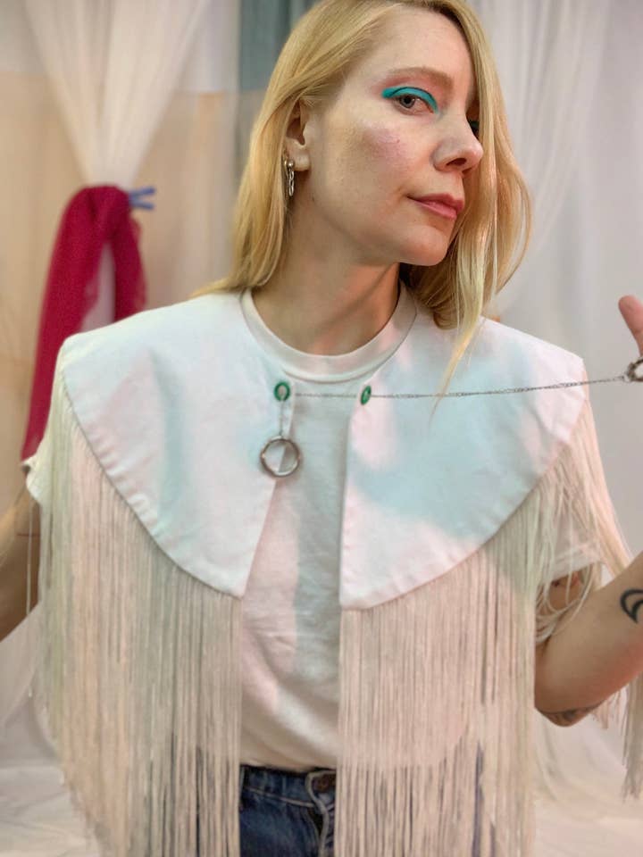 Shop Journal Vintage - Wholesale Blouse - Women's - Fringe chain detachable collar5