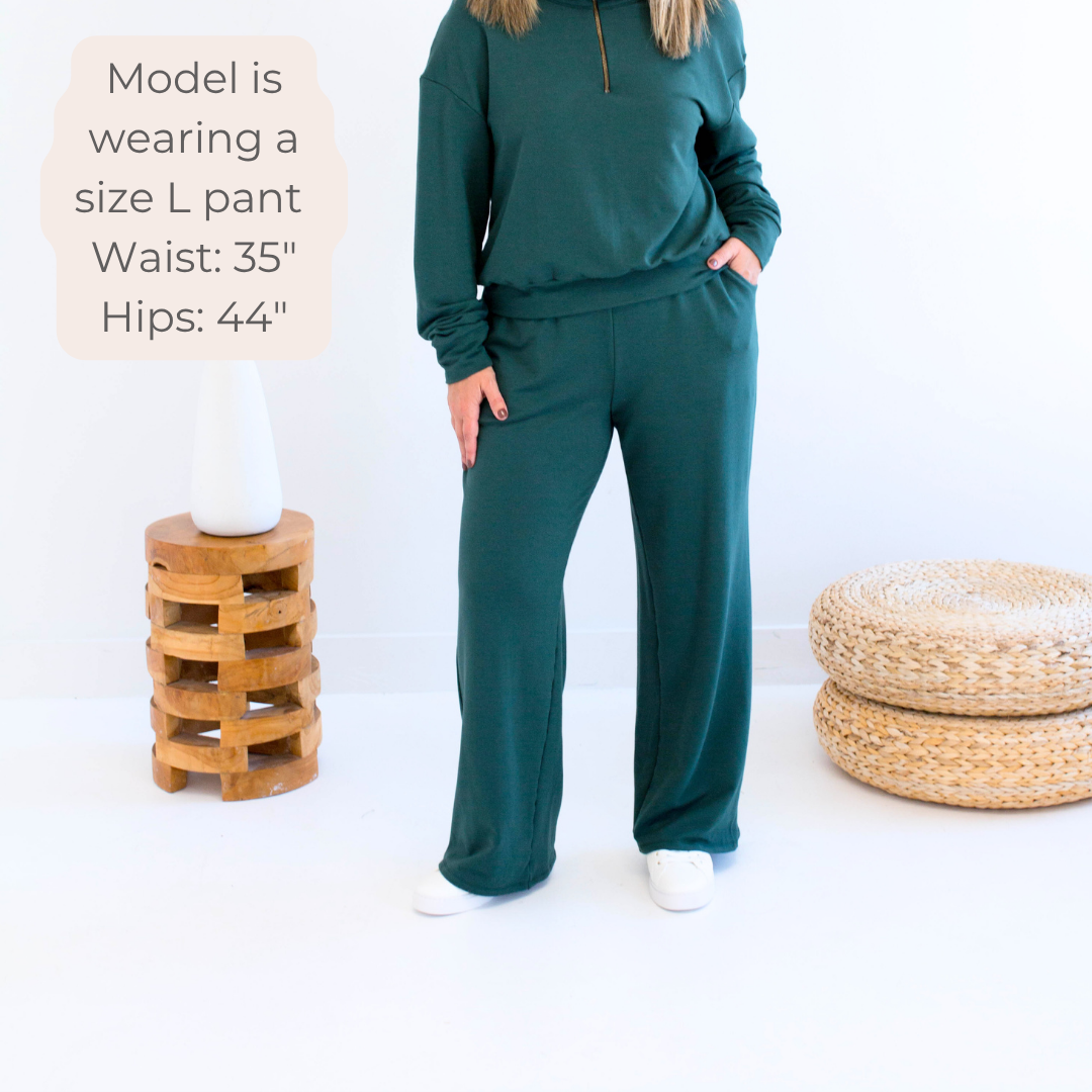 Ang Hill – wholesale Pants – Women's – [PRE-ORDER] Dori Women's Bamboo Wideleg Pants in Navy, Pine, Mocha and Black1