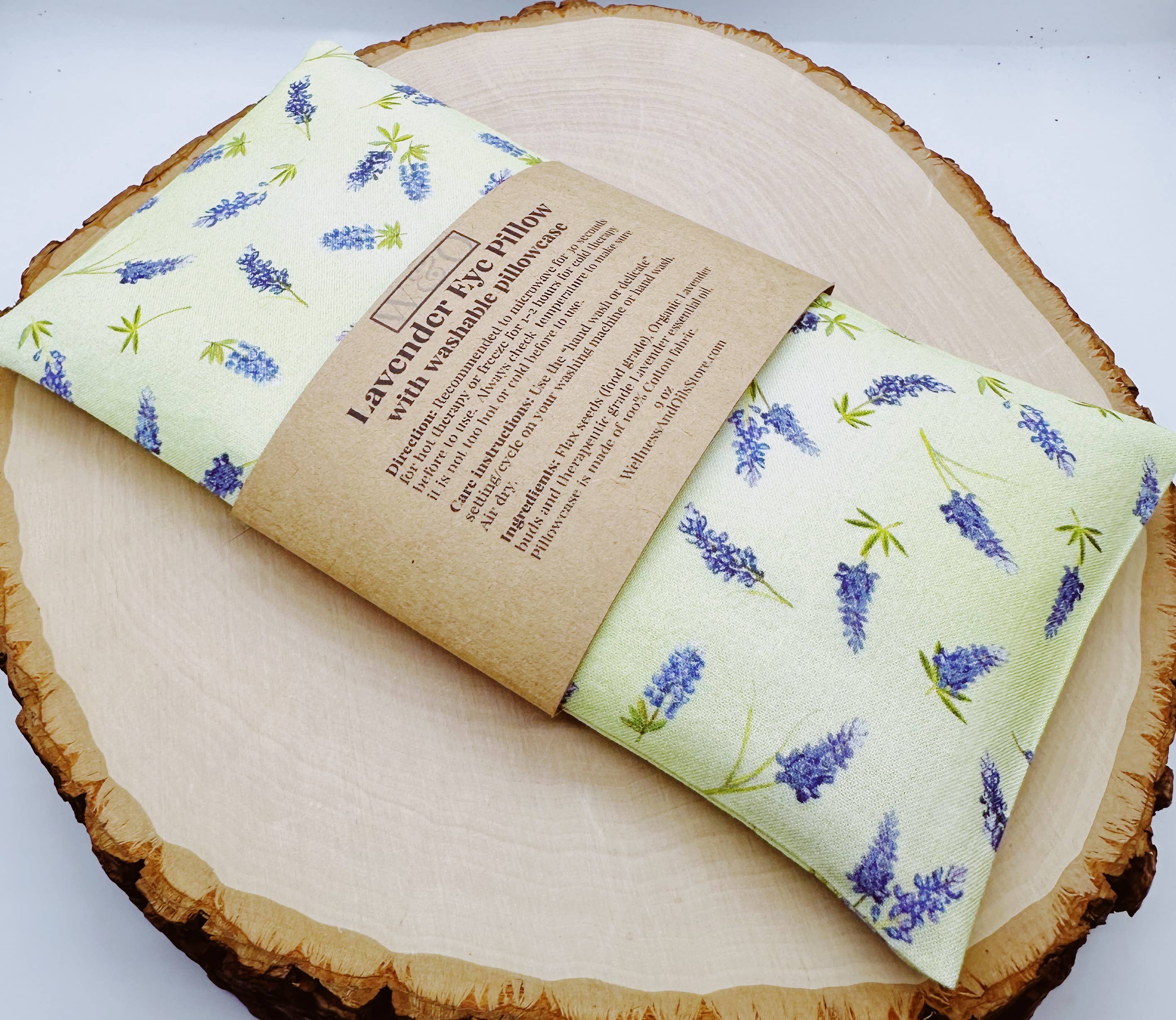Wellness & Oils – wholesale Spa/therapy pillow – Lavender Eye Pillow with Washable Cover-Green Lavender Field0