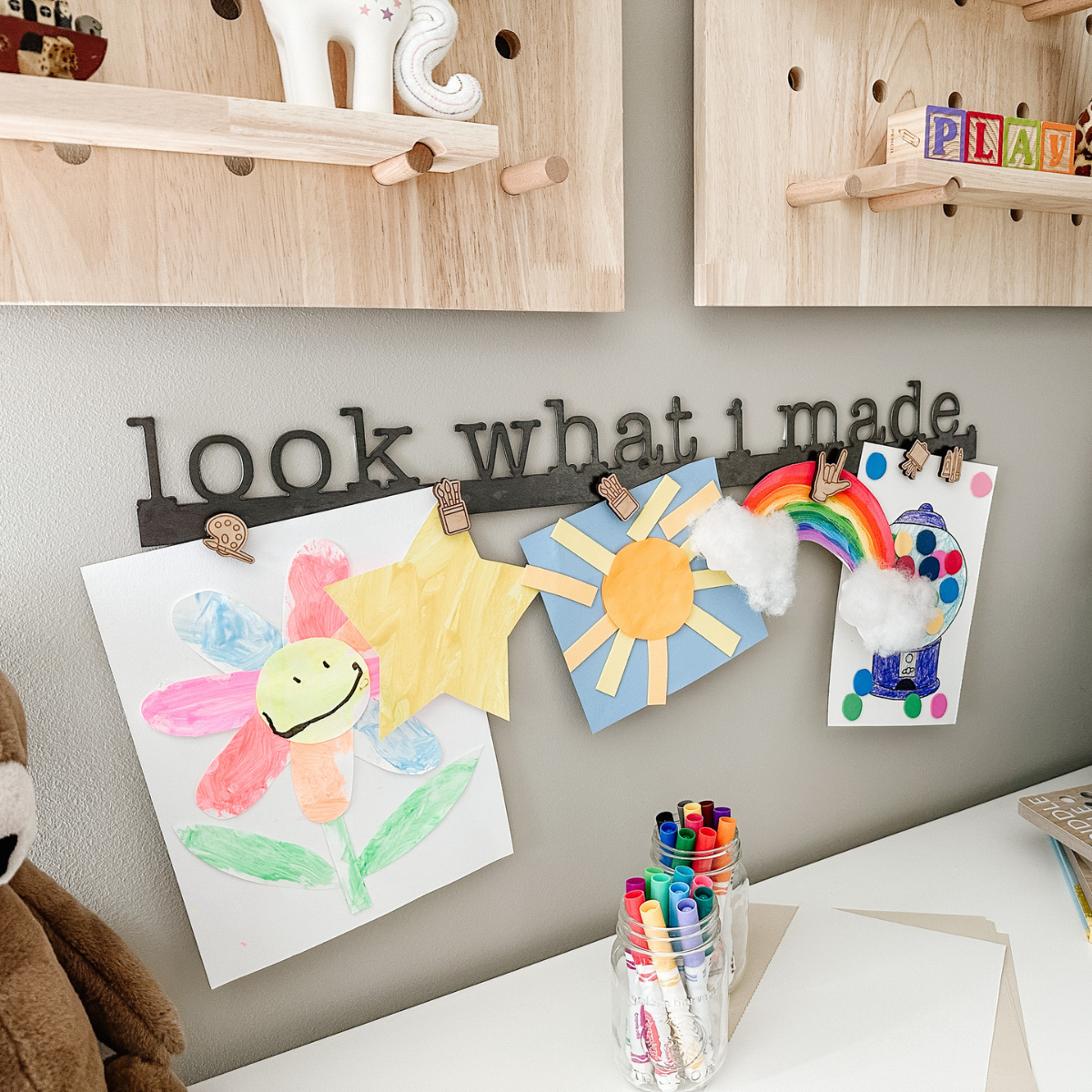 Keystone Steel Co. – Großhandel Wandschild – Look What I Made Magnetic Bar (Schreibmaschinenschrift)1