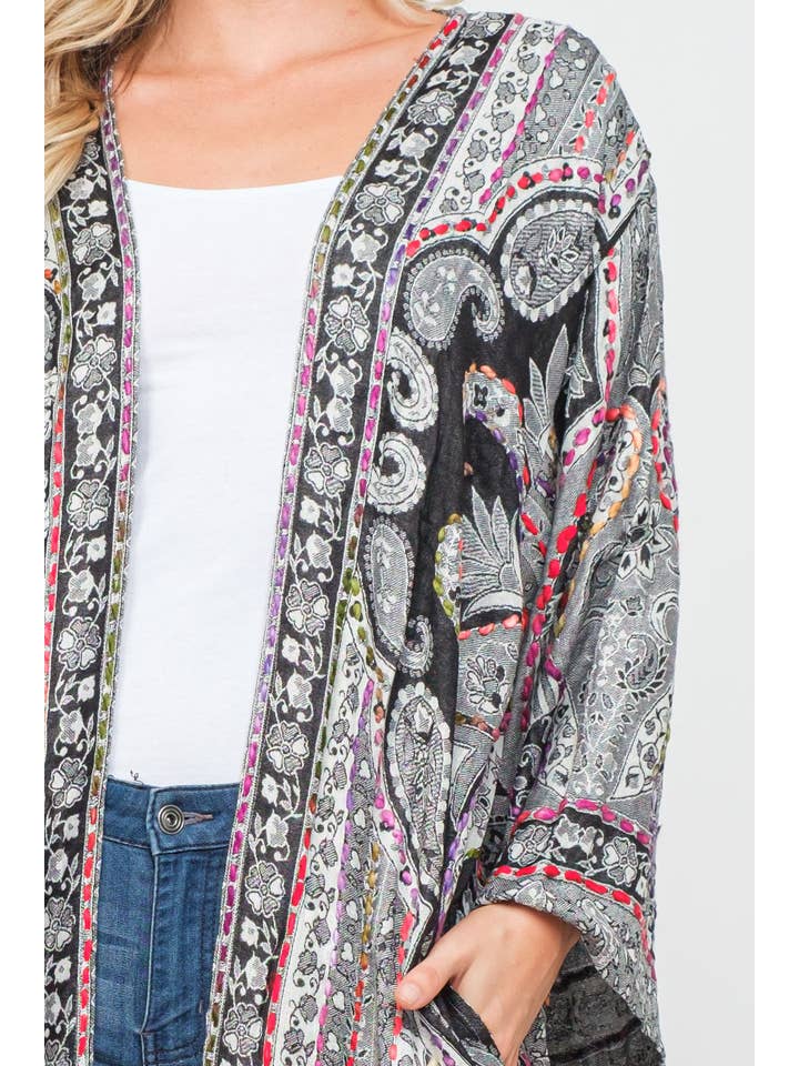 Raj Trading & Imports (USA) Inc. - Wholesale Kimono - Women's - Ruth Thick Stitch Duster3