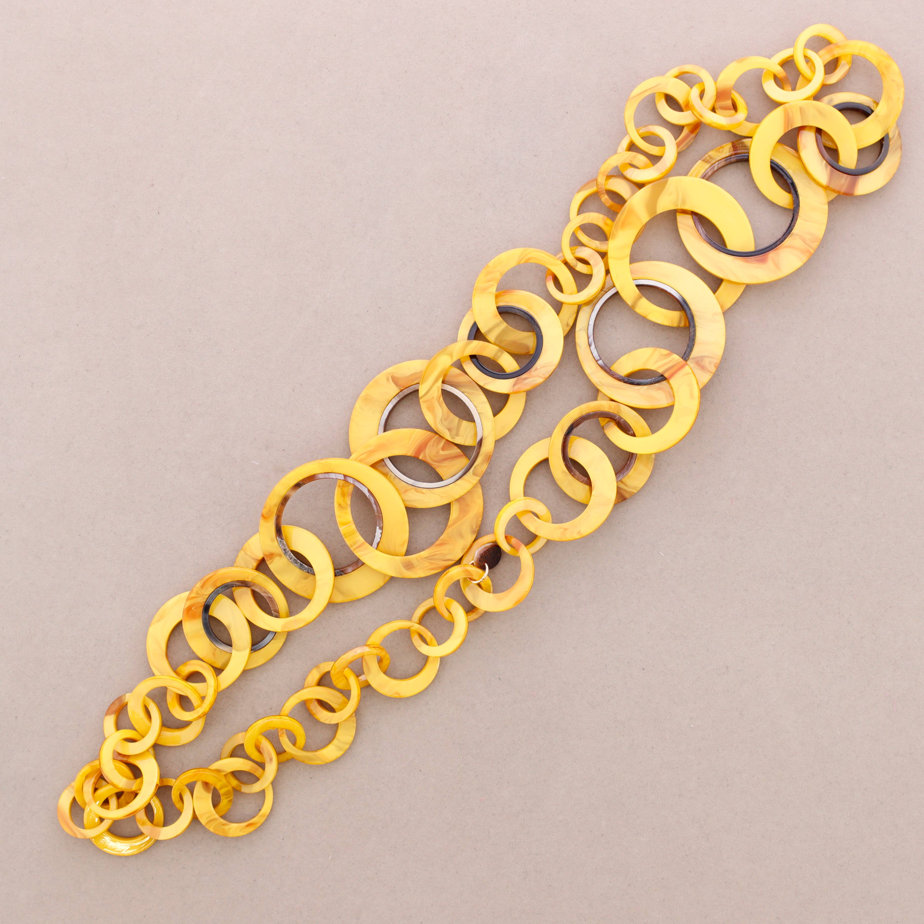 Sonata - Wholesale Link & Chain Necklace - Long Resin Link Necklace5