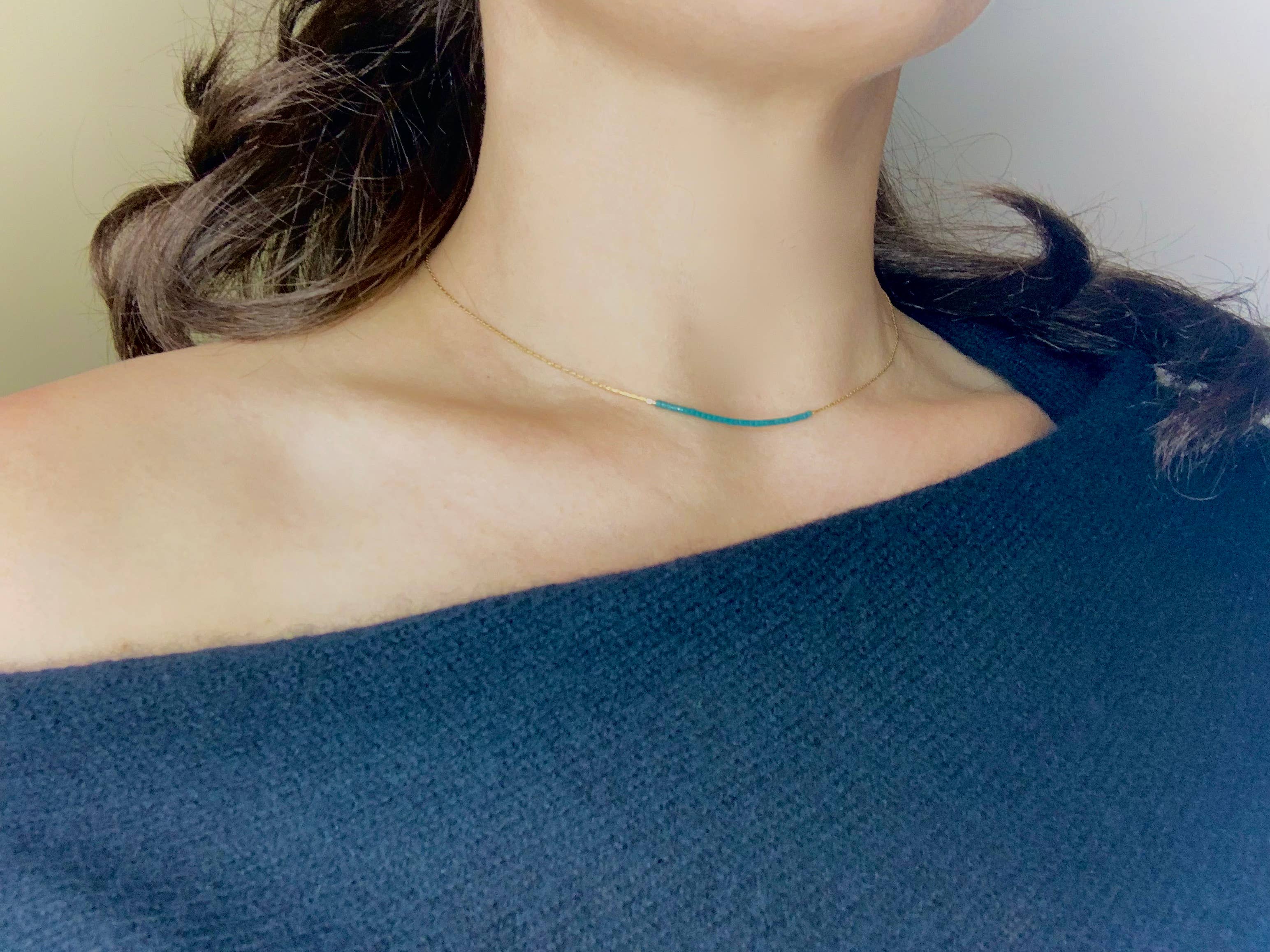 Ocean Breakup – wholesale Pärlband/Pärlhalsband – Tunt minimalistiskt halsband3