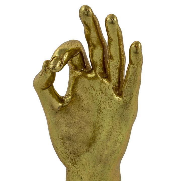 Gold "OK" Hand Figure for wholesale by McGowan & Rutherford Ltd