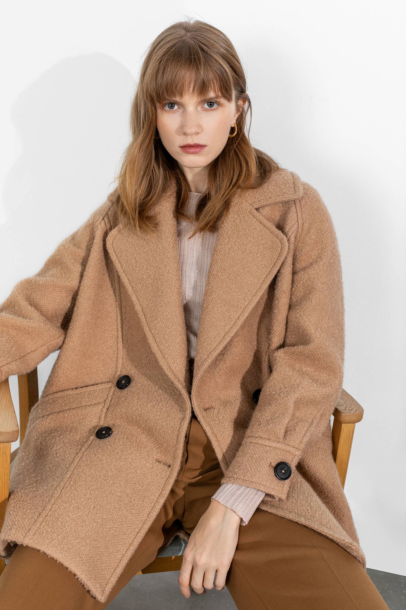 J.ING - Wholesale Coat - Women's - Teddy Coat (Ivory/SandyBrown)18