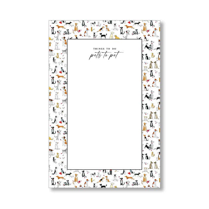 "LE CAT + LE DOG" SINGLE NOTEPAD for wholesale by LO in LONDON®