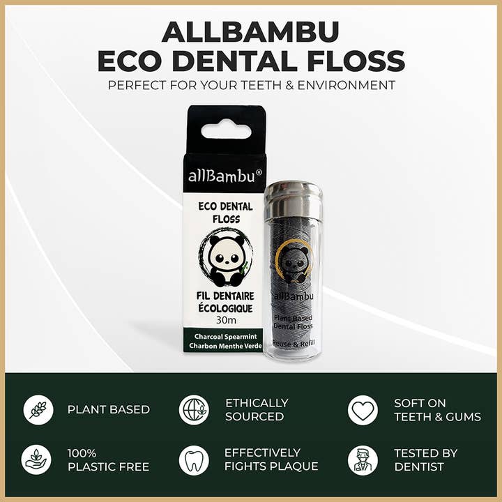 allBambu Inc - Wholesale Floss - Eco Dental Floss - Mint, Strawberry, Charcoal Spearmint2