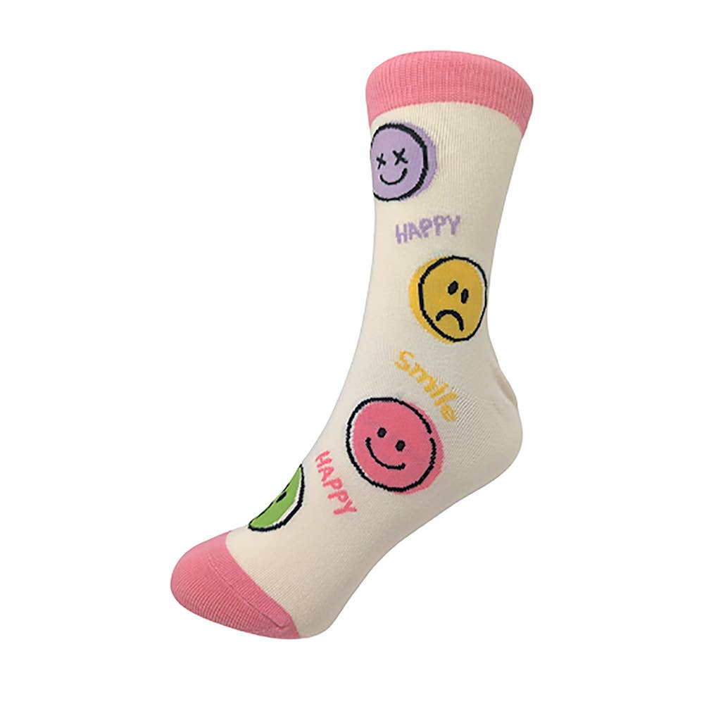 Sensibling Corp. - Wholesale Socks - Women's - 10Pairs - Smile Message Patterned Socks
1