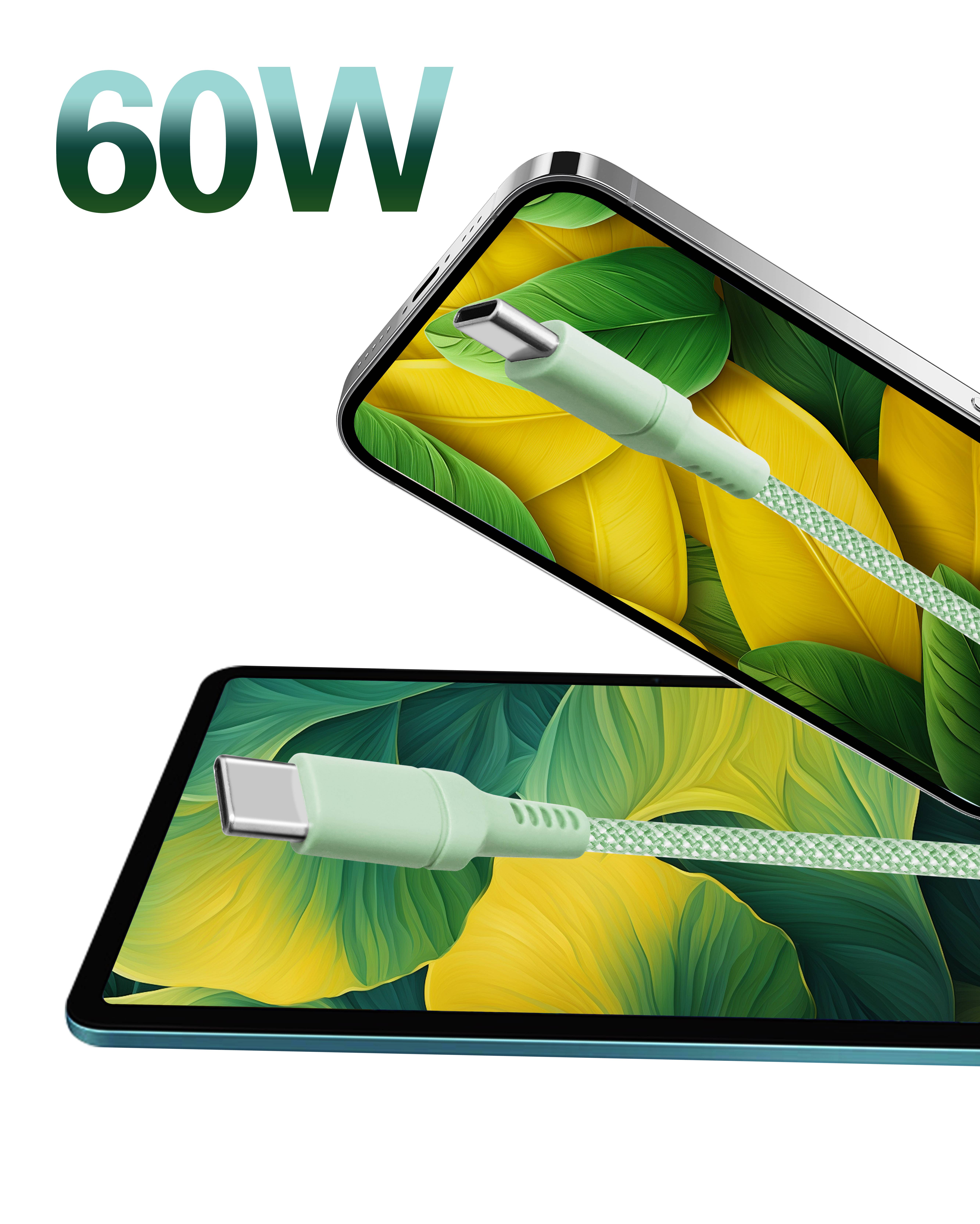 LAX Gadgets – wholesale Charging cable – Fast Charging USB-C to USB-C  60W Cables -4ft Retail Pack6