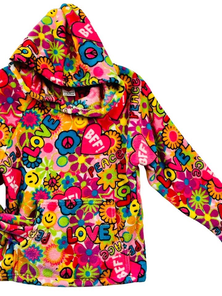 Fuzzy BFF Flower Power Sweatshirt for engroshandel hos Made With Love & Kisses