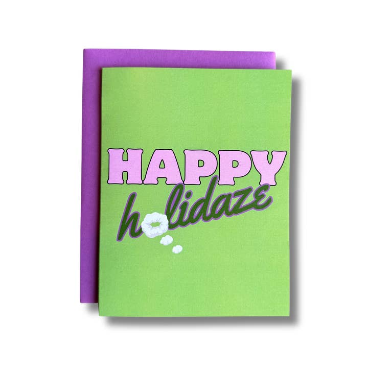 Happy Holidaze | A2 Holiday Greeting Card for wholesale by Redeemer Small Batch