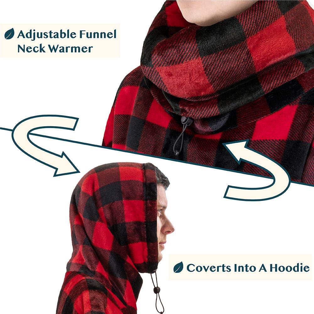 Pavilia - Wholesale Poncho - Women's - Neck Warmer Hooded Poncho Blanket48