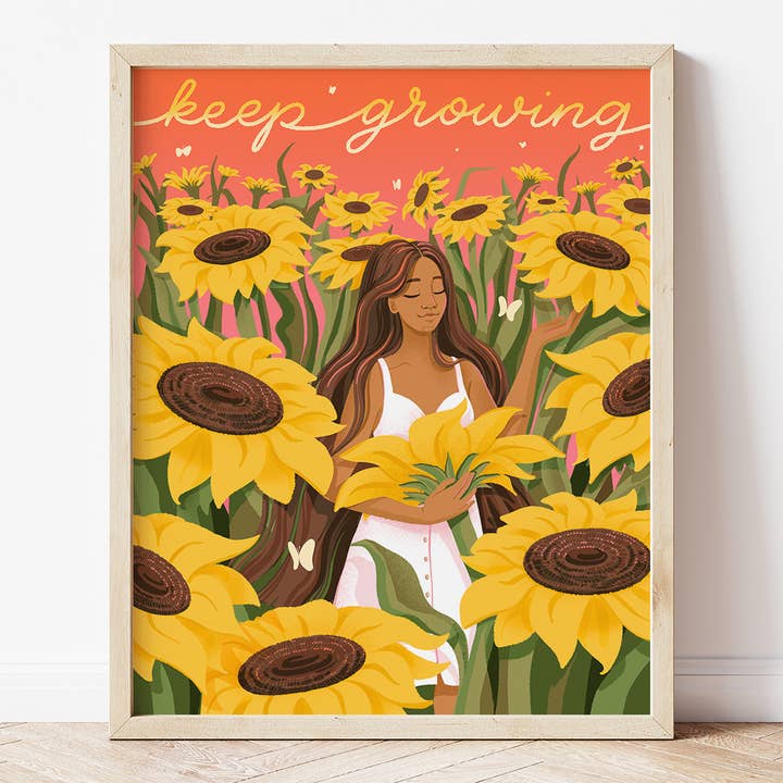 Affiche d'art "Continuez à grandir" pour la vente par hey, alissandra