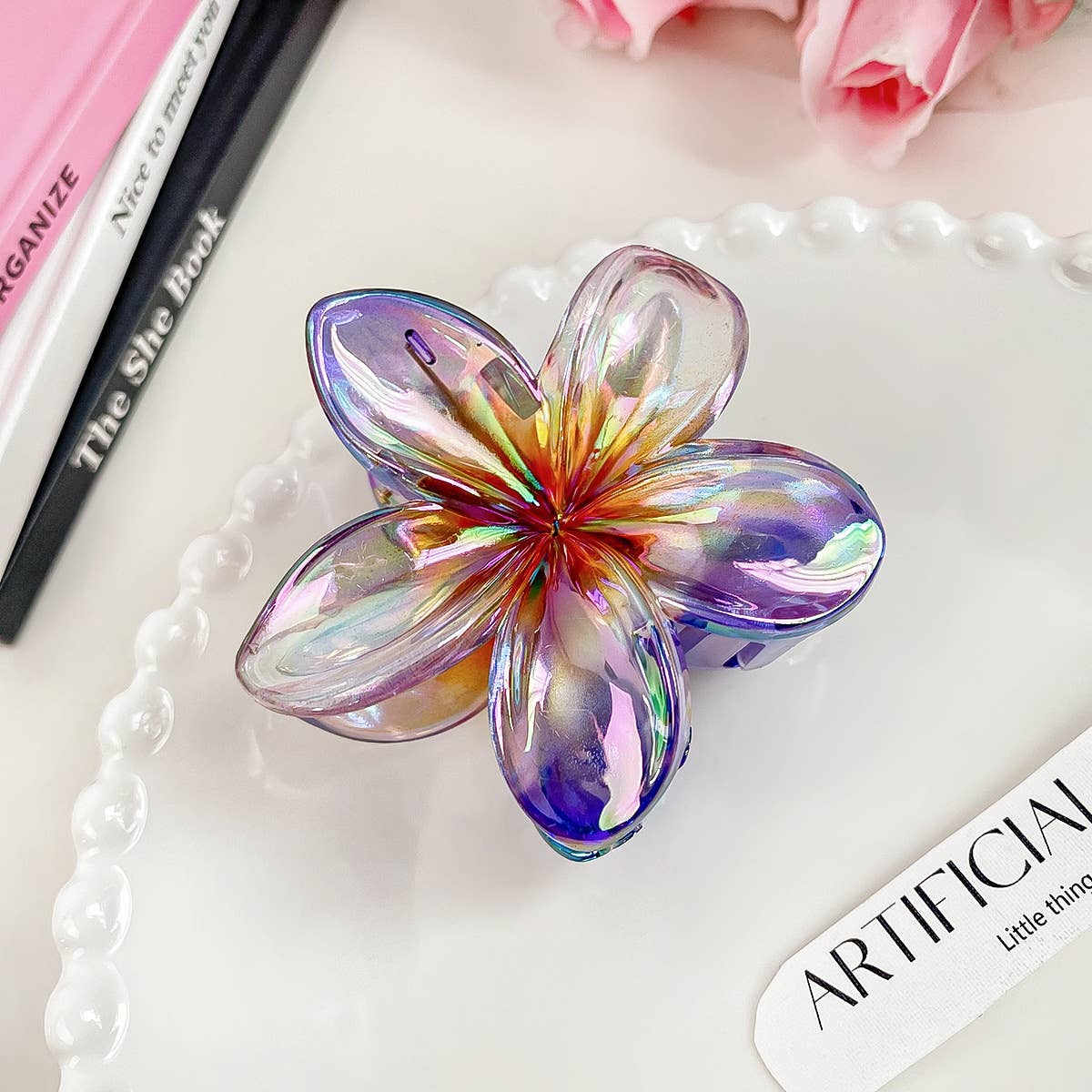 Little Trendy - Wholesale Hair Clip - Women's - Colorful Flower hair claw Clip summer flower hair clip3