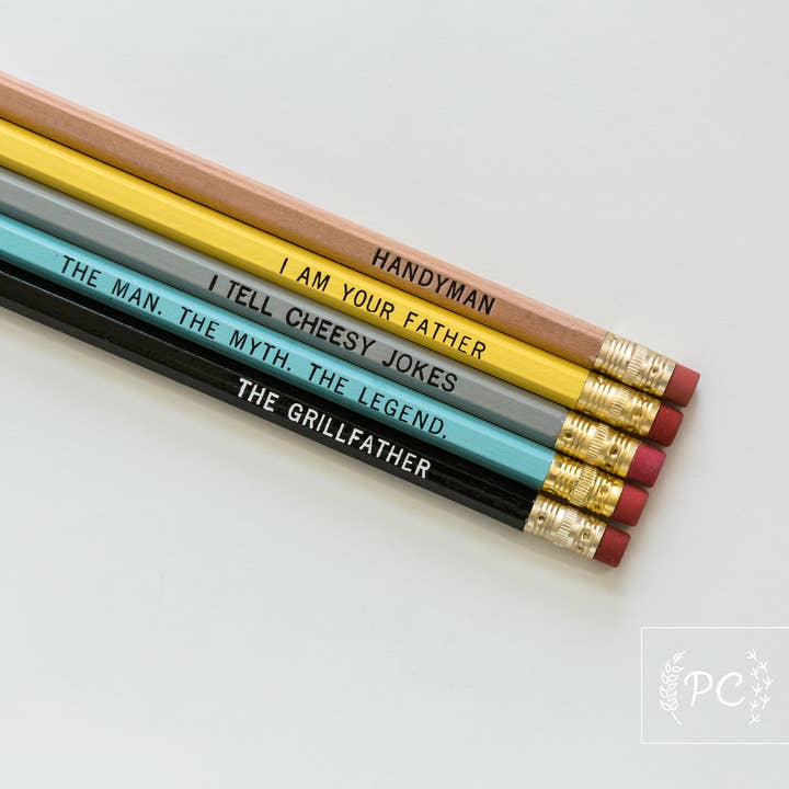 Dads | pencil set for wholesale by Prairie Chick Prints