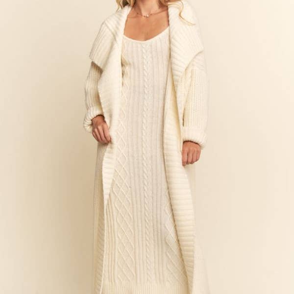 RIBBED TEXTURE CARDIGAN MATCHING LONG DRESS SET and other Purchase Wholesale abiti. Free Returns & Net 60 Terms on Faire trending on Faire.