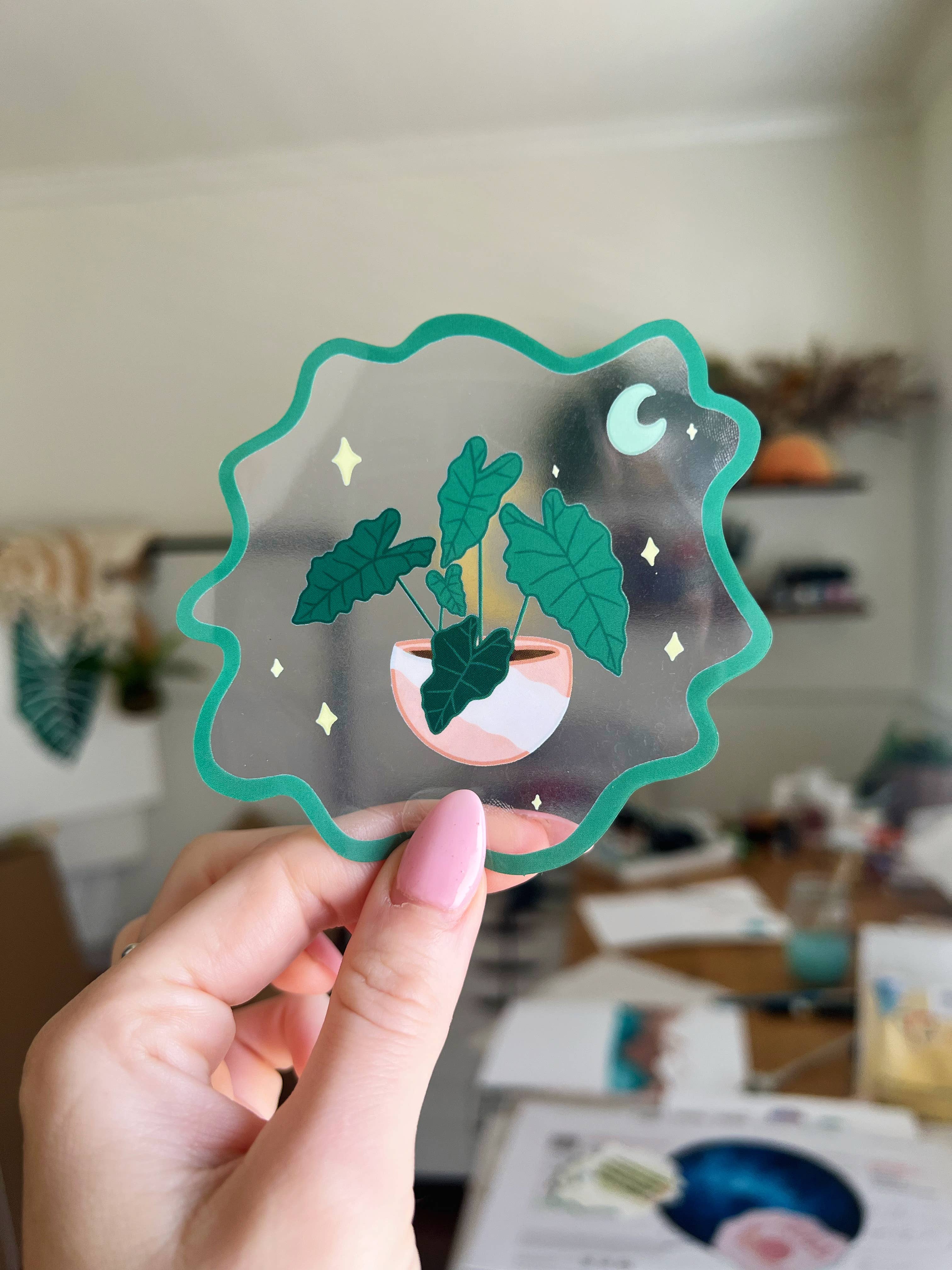 Jess Weymouth - Vendita all'ingrosso Adesivo - Adesivo trasparente pianta nello spazio1