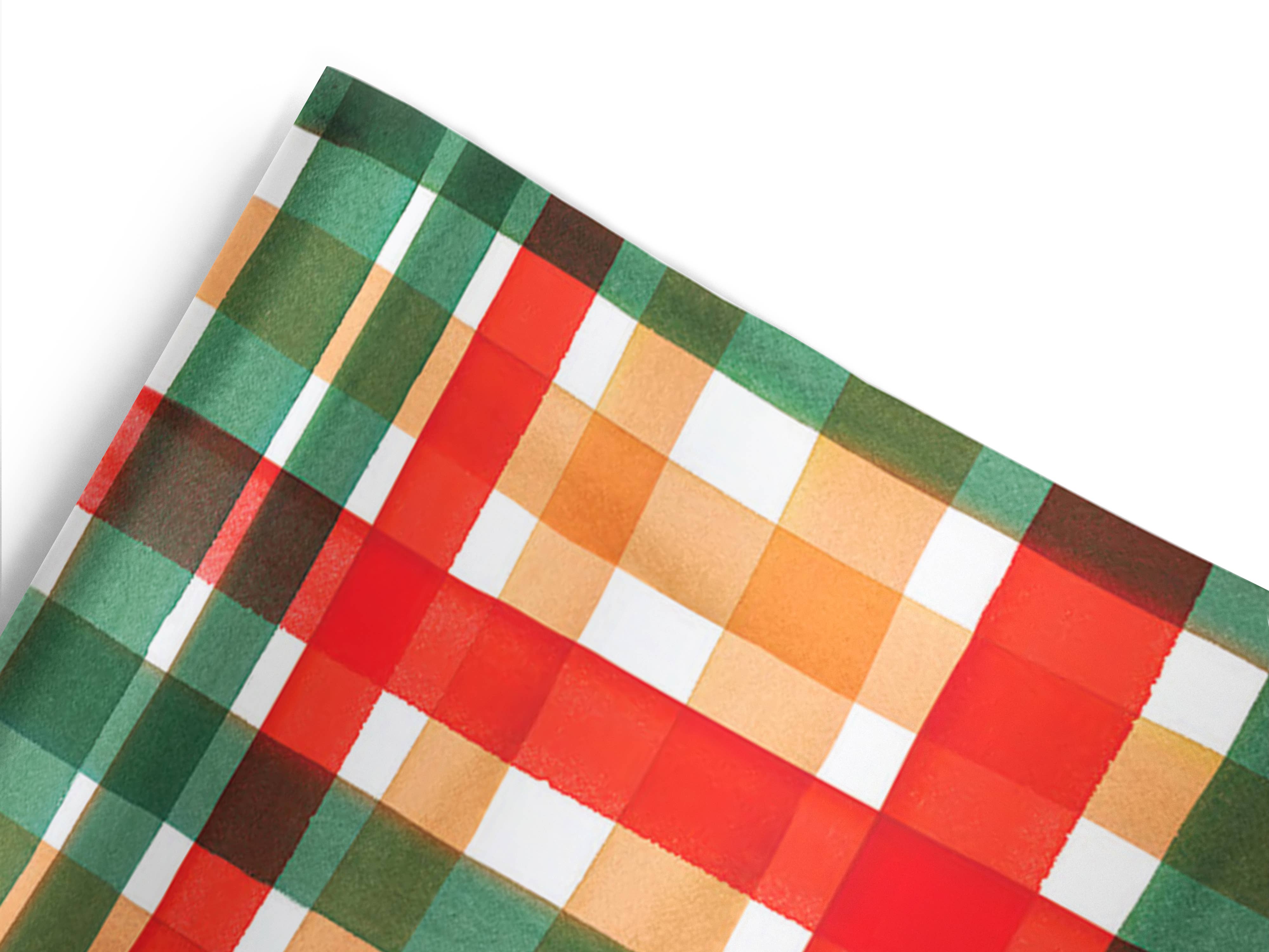 The Paper Curator - Wholesale Flat Wrap - Holiday Plaid Wrap1