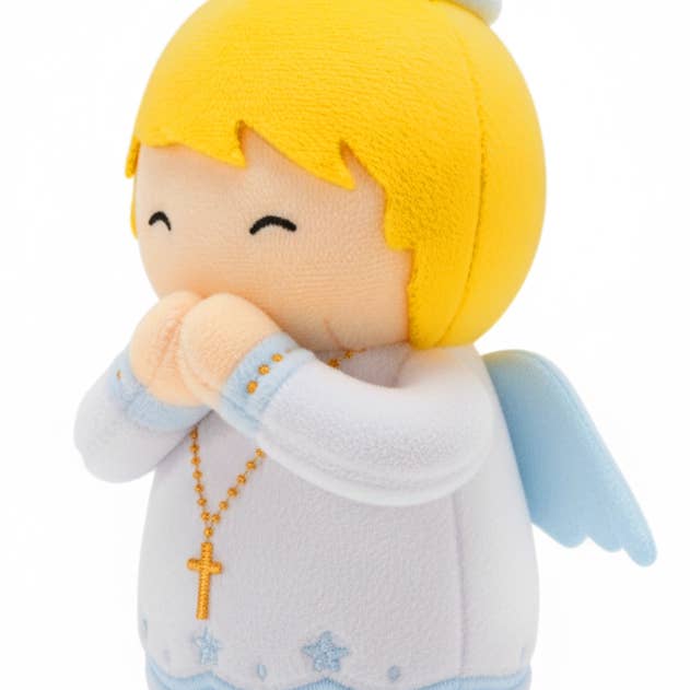 Little Drops of Water® - Wholesale Stuffed/Plush Toy - Kids & Baby - Guardian Angel Boys Catholic Mini Plush Doll 4.75" | Angel1