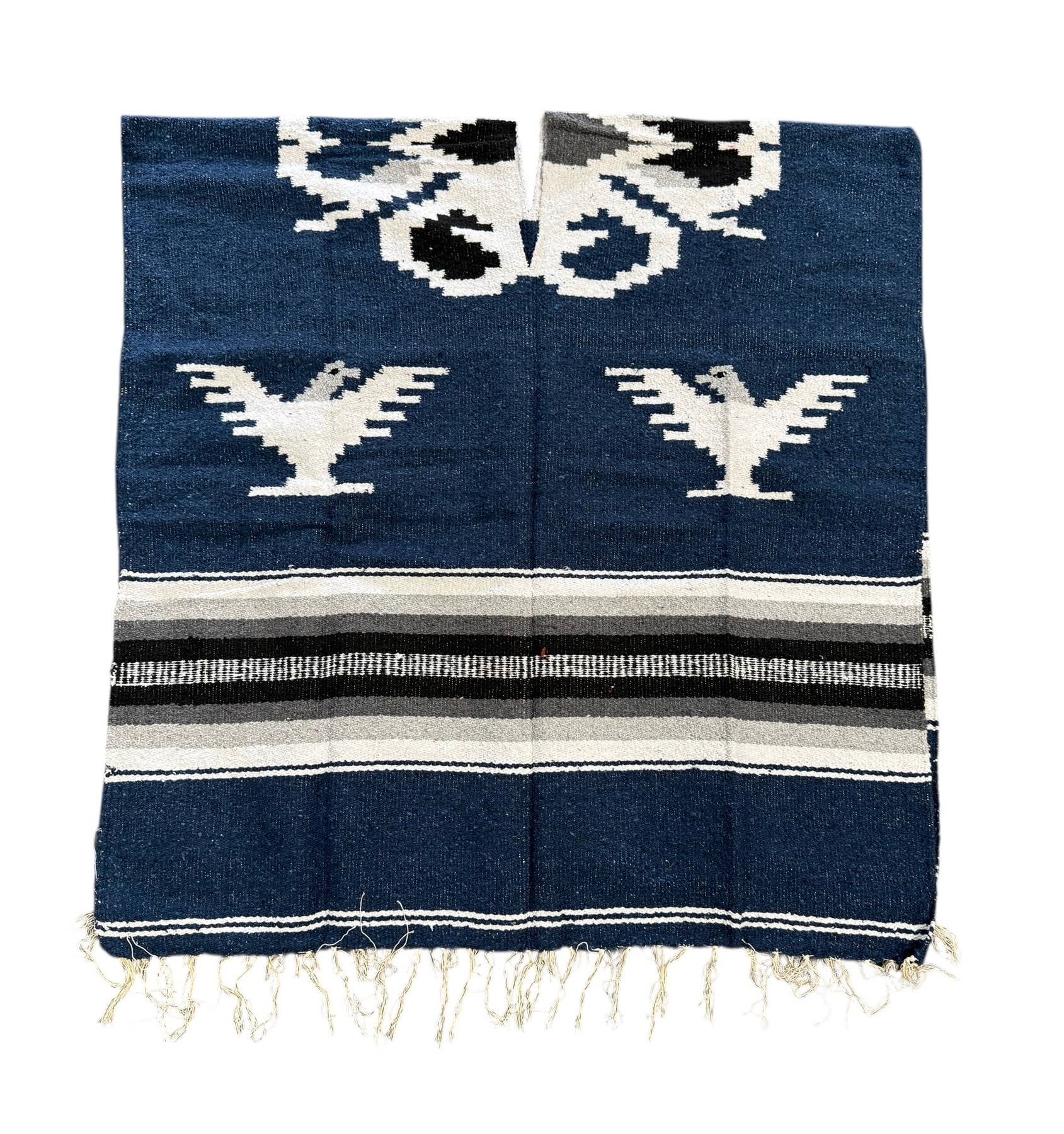 SIDREY - Wholesale Poncho - Women's - Mexican Western Poncho - Navy Blue1
