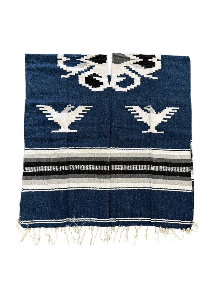 SIDREY - Wholesale Poncho - Women's - Mexican Western Poncho - Navy Blue1
