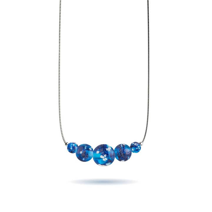 Fiamma Topazio | Argento Sterling .925 | Collana con Chiusura a Infinito in Vetro Firefly per la vendita all'ingrosso da parte di NOGU