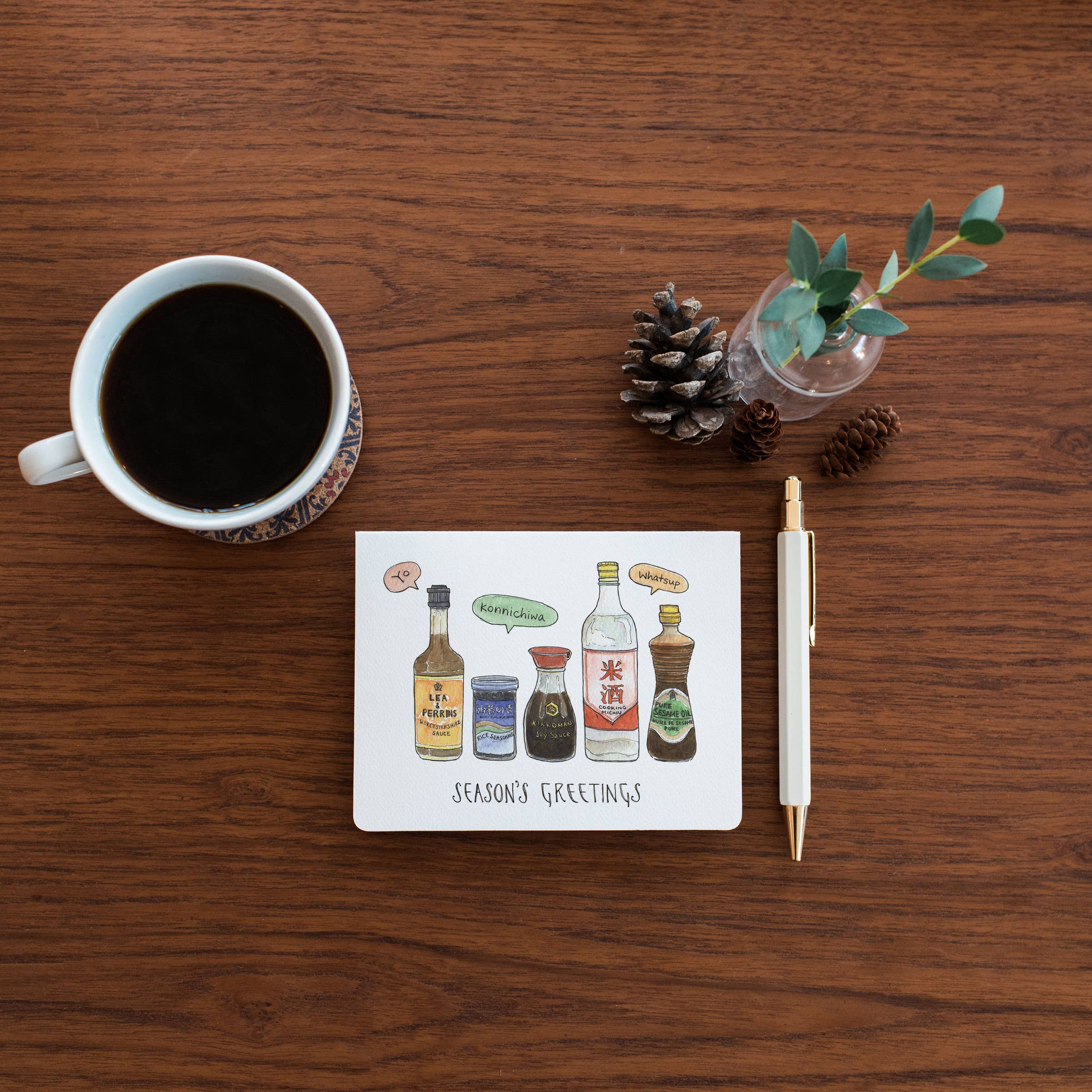 Gotamago - Wholesale Season's Greetings Card - Season's Greetings - Foodie Holiday Card1