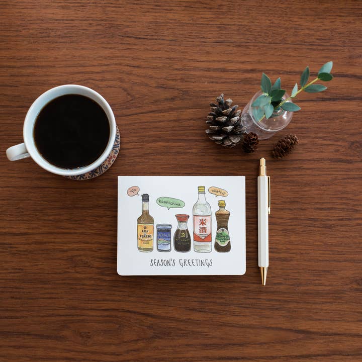 Gotamago - Wholesale Season's Greetings Card - Season's Greetings - Foodie Holiday Card1