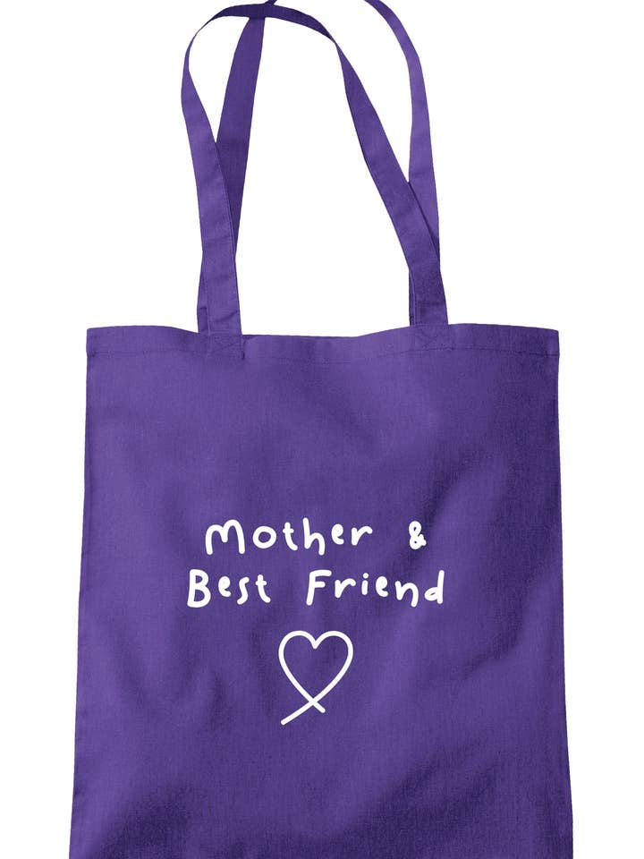 Mother & Best Friend Printed Tote Bag K2775 for wholesale by Illustrated Identity
