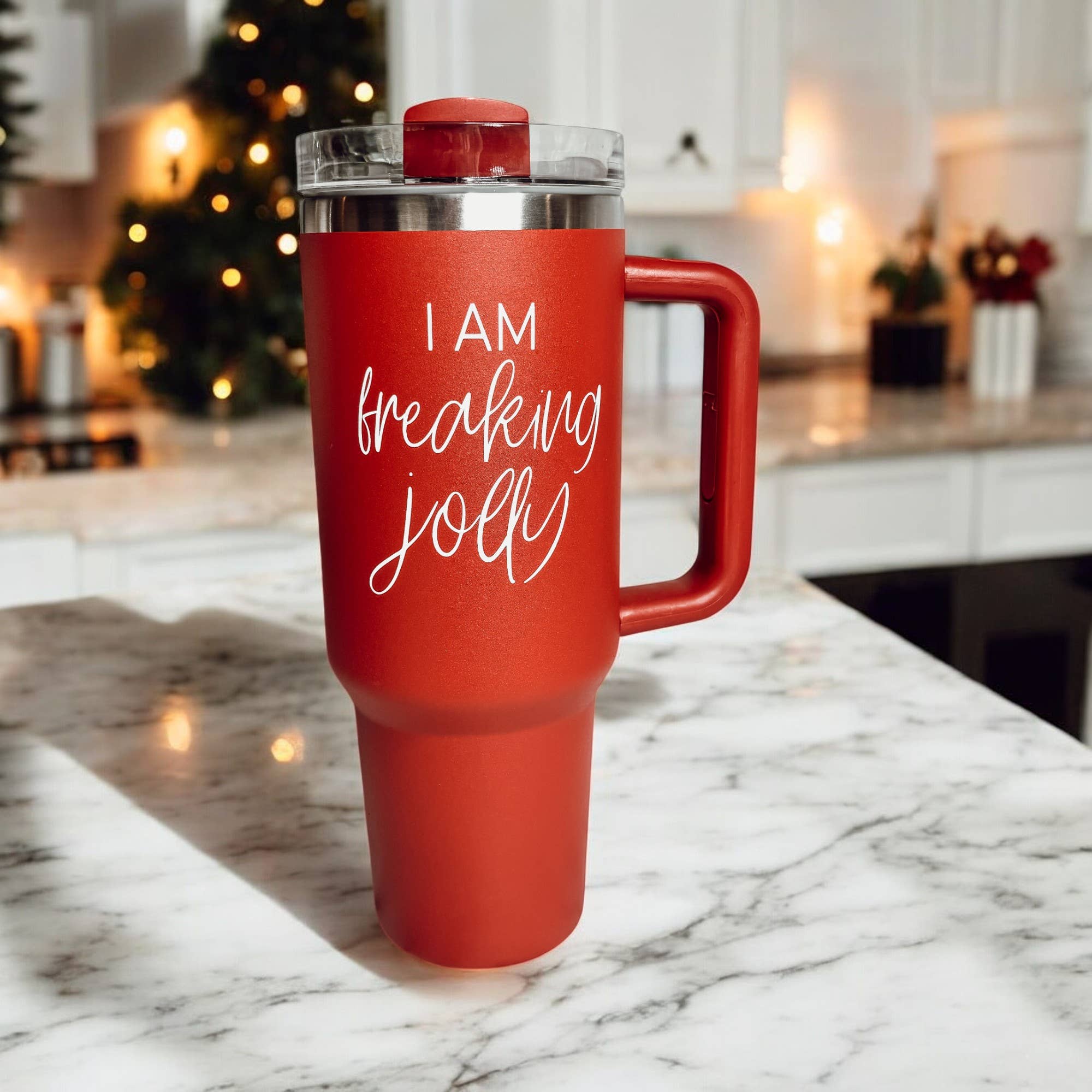 Gia Roma - Wholesale Insulated Mug/Tumbler - Funny Christmas Coffee Mugs, Red Holiday Tumblers With Straw51
