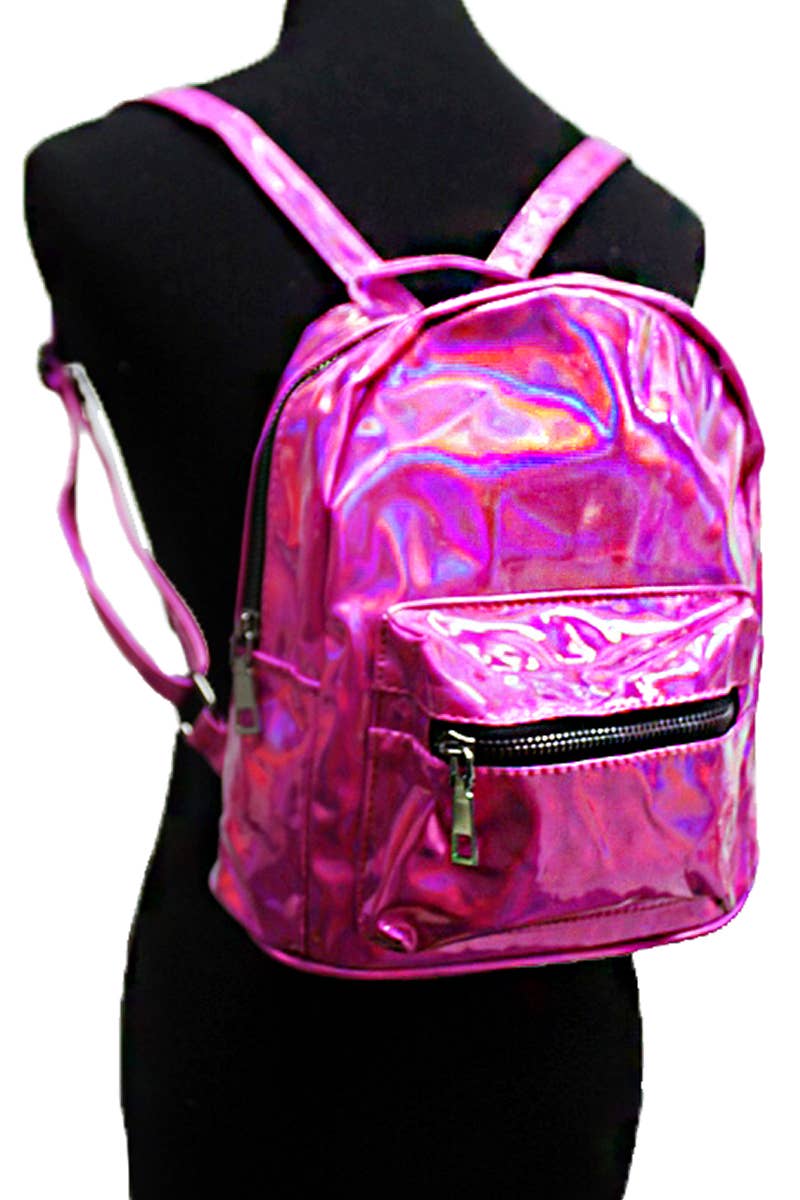 Cap Zone - Wholesale Backpack - Women's - Shiny Retro Rave Festival Metallic Gloss Backpack4