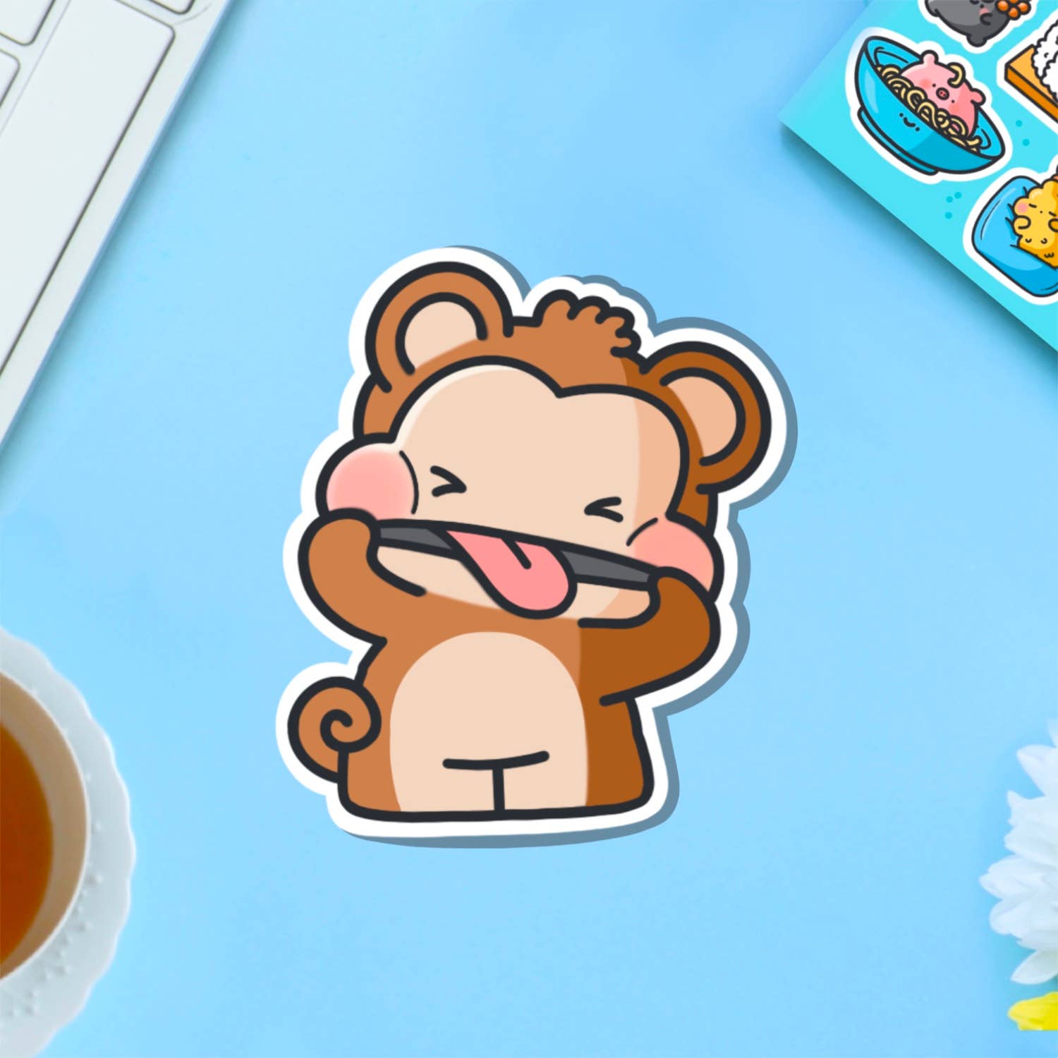 Toastedink – wholesale Sticker – Cheeky Monkey Vinyl Sticker | Cute Stickers0