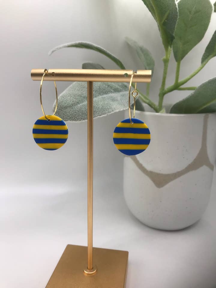 Game Day Hoop-Blue and Yellow for wholesale by Looped