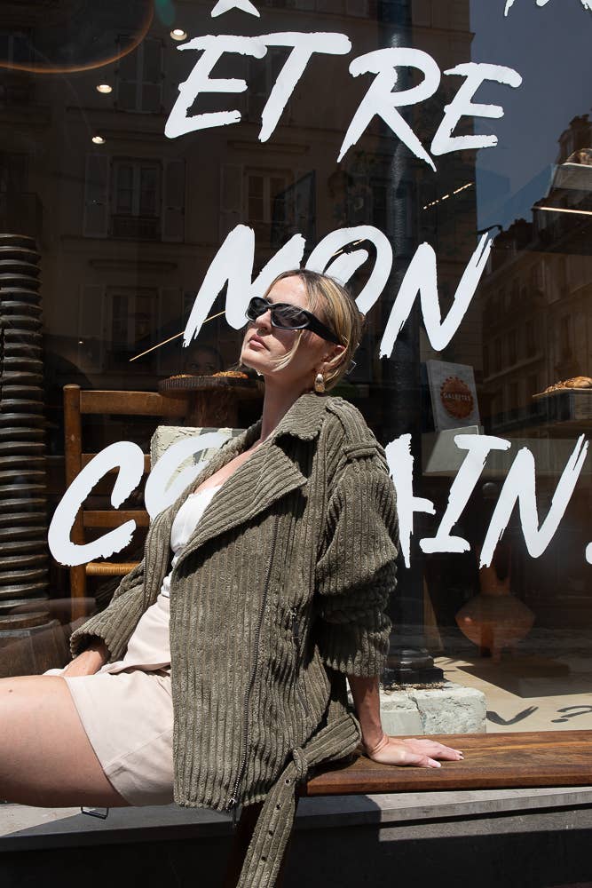 KZELL PARIS - Vente Veste – femme - PERFECTO EN VELOURS COTELÉ6