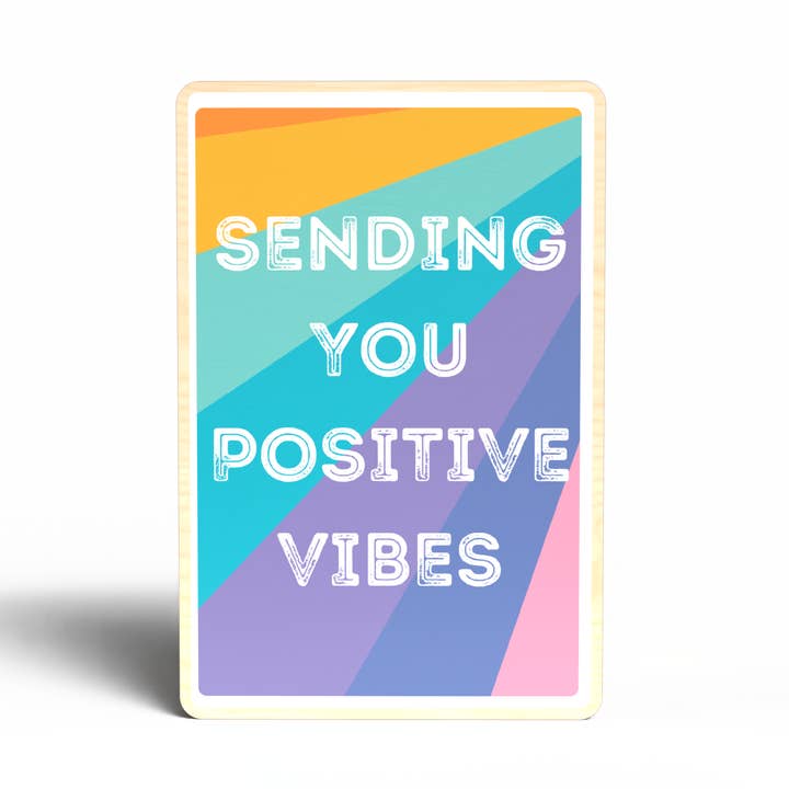 Cartão Postal de Madeira Sustentável, Enviando-lhe Cartão de Vibrações Positivas por atacado de Lifeforce Glass, Inc.