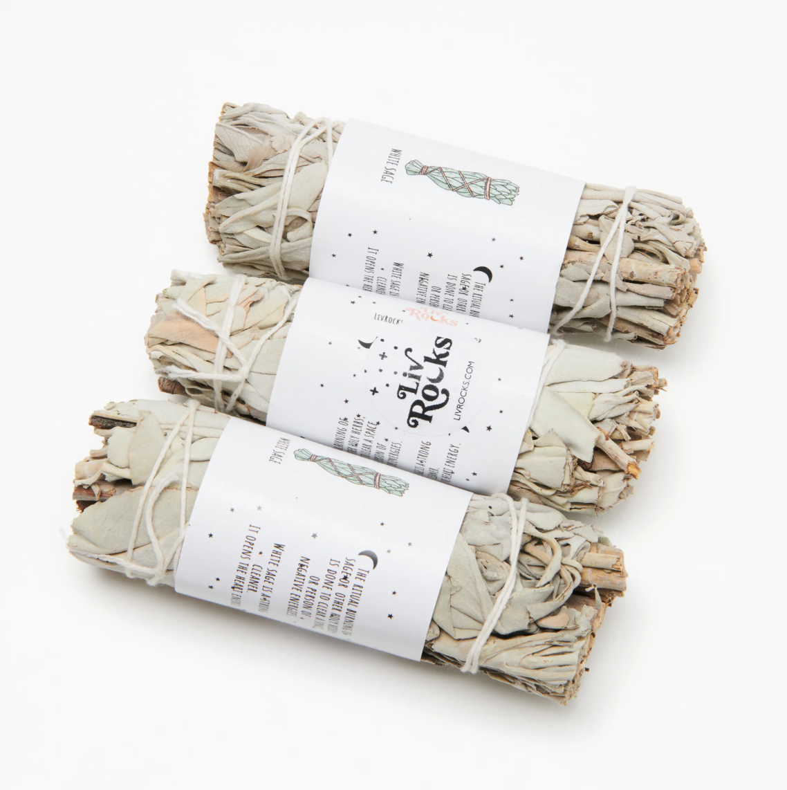 Liv Rocks - Wholesale Sage bundle - California White Sage Smudge Bundle Sticks0