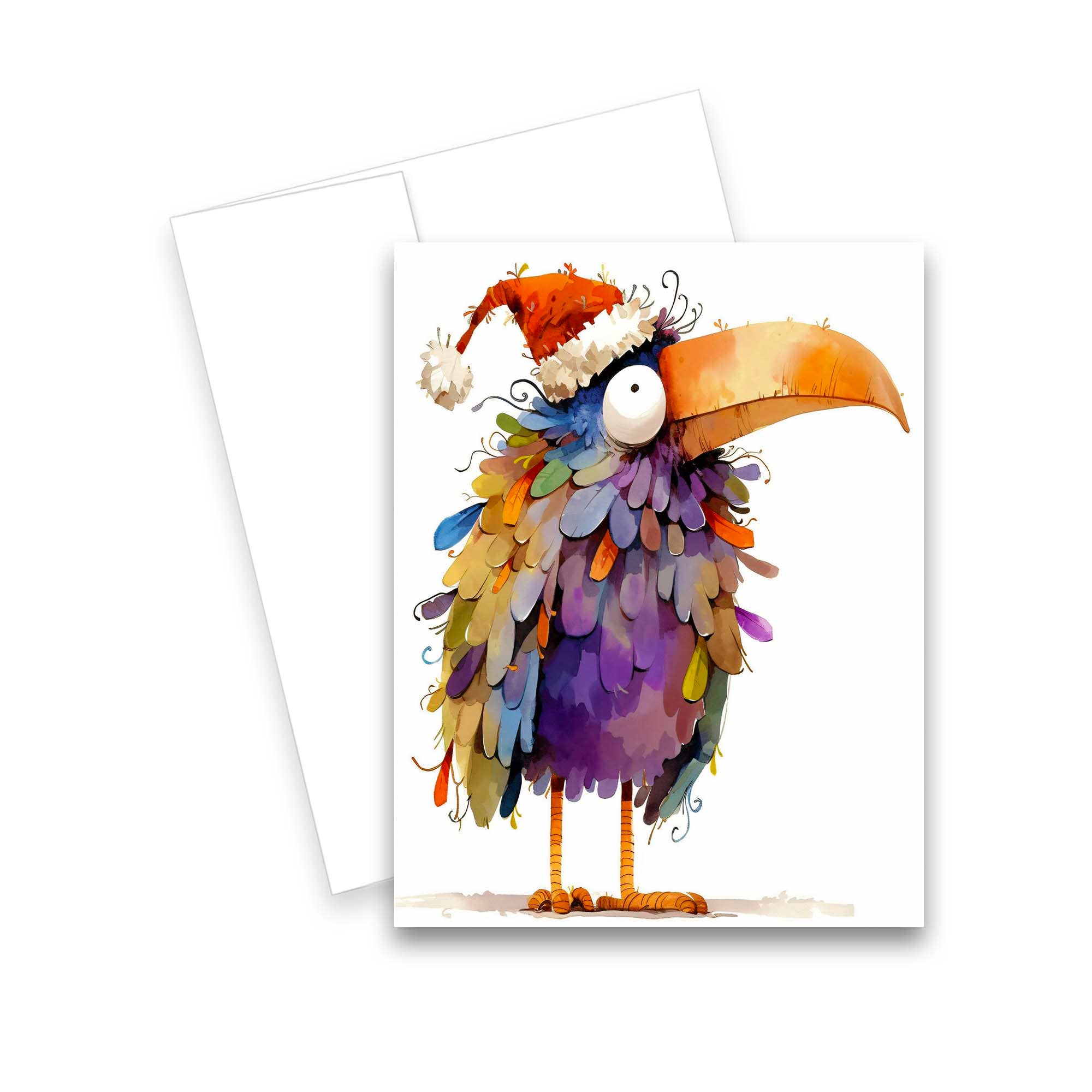 Aria Rae - Wholesale Christmas Card - Assorted Christmas Funny Bird Note Cards, Set of 67