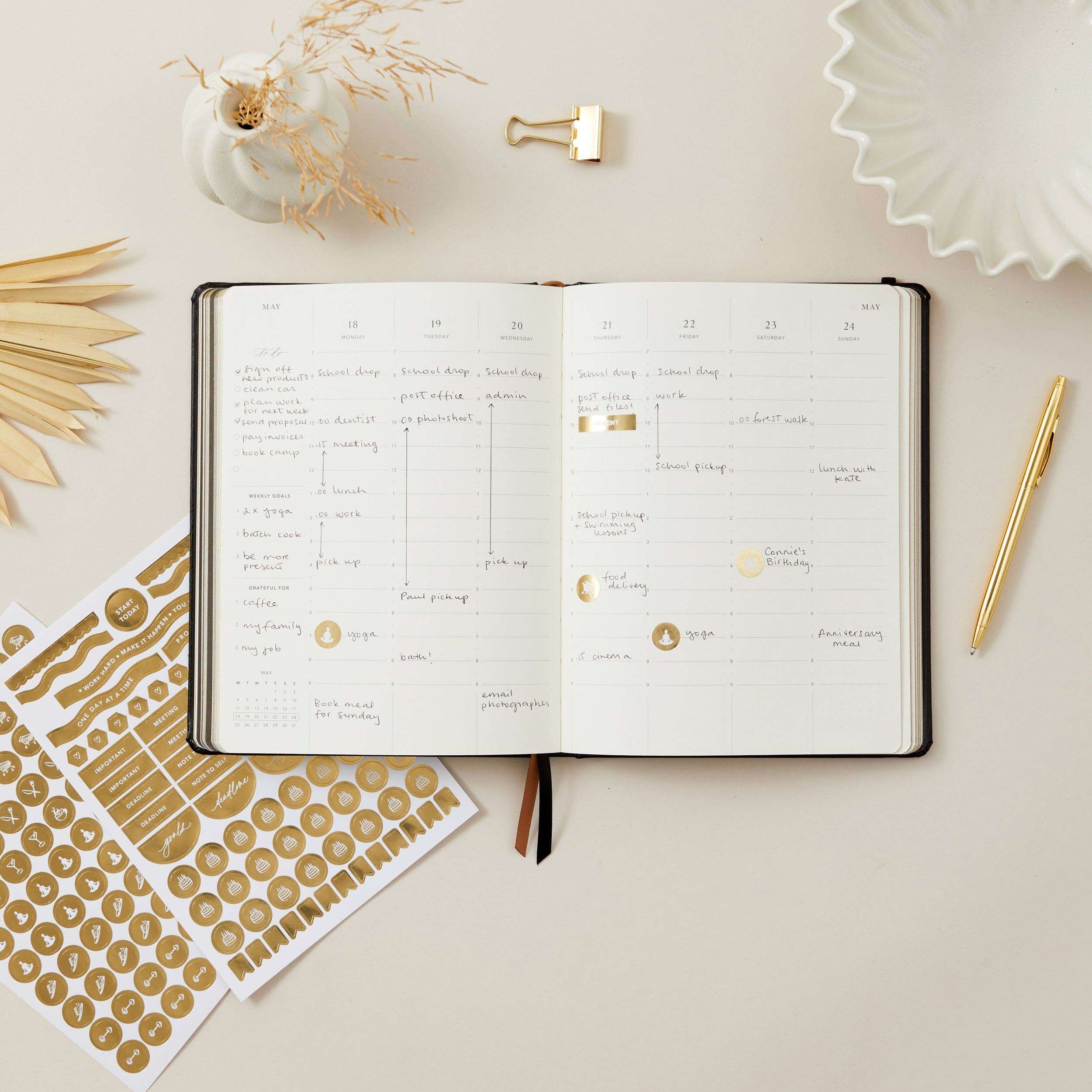 Blush And Gold - Wholesale Planner - 2026 Weekly Planner - Black7