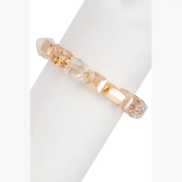 SAACHI - Wholesale Beaded Bracelet - Faceted Bead Stone Bracelet 17