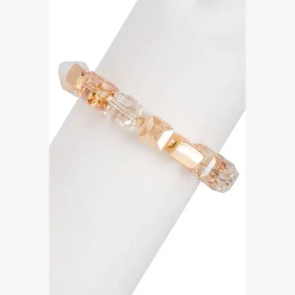 SAACHI - Wholesale Beaded Bracelet - Faceted Bead Stone Bracelet 17