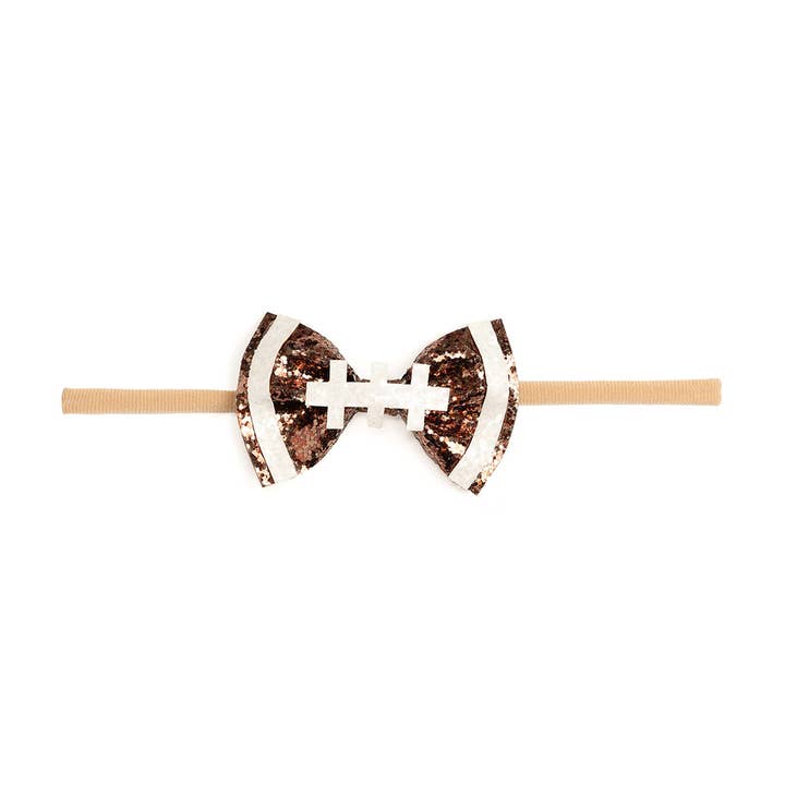 Sweet Wink - Wholesale Fashion Headband - Baby - Football Bow Baby Headband - Game Day Baby Headband
