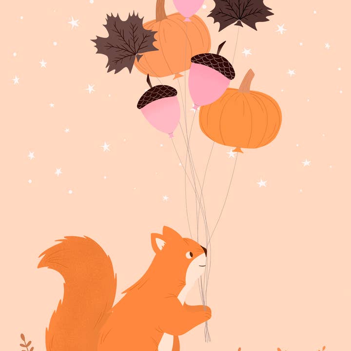 AFFISCH A5 ELLER A4 "HELLO AUTUMN" för wholesale av Happy Blooming