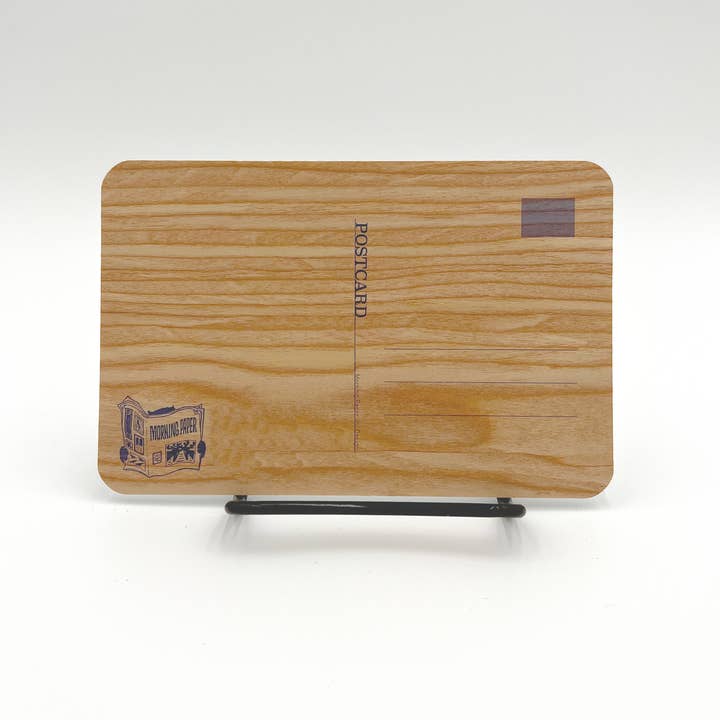 Morning Paper dot Design - Wholesale Postcard - Cave and tree on aspen or red cedar wood postcard1