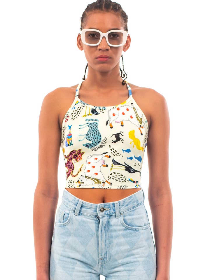 ANIMAL SOUP YOGA TOP - SPORTS BRA - BAMBOO & COTTON for wholesale by Pitaya Yoga