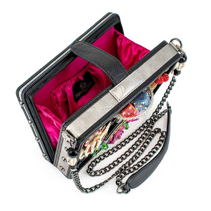 Mary Frances Accessories – Engroshandel Crossbodytaske - Dame – Lady Luck Perlebesat Spilcasino-Tematisk Crossbody Håndtaske5